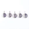 Pendant Necklaces Natural Stone Amethyst Bead Dangle For Women Yoga Jewelry Gift Love Moon Stars Back Hollow Elegant 10Pcs/Lot IN3592