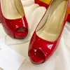 Modedesigner högkvalitativ kvinnors röda klackar höga klackar lyxiga läder sulade sandaler fina klackar inlagda Rhindiamond aaa tofflor 1-12 cm middag festskor h0734
