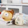 머그잔 400ml 500ml Rick and Morti Ceramic Mug 커피 밀크 우유 컵 사무실 물 대용량 3D 홈 키친 음료웨어 231023