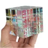 Dekorativa föremål Figurer Magical Cube Statue K9 Crystal Magik Chroma Scpture Decoration Hem Desktop prydnad Handgjorda hantverk Dh84U