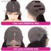 Synthetic Wigs 4C Edges Baby Hair Lace Wigs 4X4 13X4 kinky Straight Lace Front Human Hair Wigs 12A Virgin 4C Edges Glueless Human Hair WigL231024