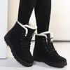 Travail dames bottines hiver nouvelle neige femmes grand chaud talon plat coton chaussures 230830