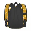 Backpack Yellow Hives Student Hexagonal Hexagon Backpacks Polyester Kawaii High School Bags Workout Quality Rucksack