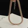 C Diamond Designer Necklace Vintage Fragrant Wheat Ear Black And White Snake Bone Weaving Neckchain Fashion Necklaces Jewelry