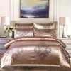 Conjuntos de cama Jacquard Weave Duvet Cover Bed Euro Set para Double Home Têxtil Luxo Fronhas Quarto Consolador 220x240 Sem Folha 231023