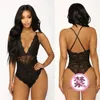 Mulheres Shapers Moda Vendendo Sexy Black Strapping One-Peça Roupa Interior Lace Bodysuit Europeu e Americano Lingerie Divertida