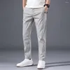 Men's Pants Fashion Business Casual Long Suit Male Solid Color Elastic Straight Formal Plus Size Trousers Clothing