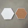 Sublimação em branco luz brilhante hexágono cerâmica coaster 10.8*9.5cm consumíveis