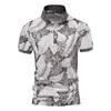 Men's T Shirts 2023 Summer Polo For Men Cotton Short Sleeve Hawaii Style Leaf Printed Man's Shirt Fashion Brand Clothing