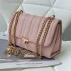 Evening Bags Fashion Simple Embroidery Chain Bag Thread Slung Over Shoulder Underarm Rhombic Soft Leather