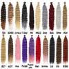 Human Hair Bulks Deep Wave Twist Crochet Natural Synthetic Afro Curls Braids Ombre Braiding Extensions For Women LowTempreture 231024