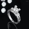 Cluster Rings Apaison 1ct Moissanite Wedding Bridal Ring 925 Sterling Silver Eternity Promise For Women Fine Jewelry Wholesale
