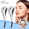 Eye Massager Globos de Gelo Colher Cuidados com a Pele Congelar Ferramenta StainlessSteel Rosto Beleza Cryo Rolo Refrigeração Massagem Spa Bola para Mulheres 231023