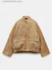 Damenjacken Pailletten Frauen Mantel Gold Langarm Stehkragen Gold Weibliche Jacke 2023 Herbst Winter Mode Einreiher Party Dame Outwear T231024