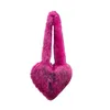 Ny Crossbody Love Bag Imitation Raccoon Dog Fur Grass Plush Large Capacity Shell Bag Personlighet 231024