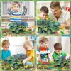 Other Toys Dinosaur Transport Car Dinosaur Engineering Vehicle Carrier Truck Toy Indominus Rex Jurassic World Dinosaurs Toys Gifts for KidsL231024