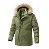 Piumino da uomo Parka invernale addensato Parka caldo pile di cashmere Giacca lunga cappotti militari all'aperto in cotone imbottito giacca a vento maschile con cappuccio 231023