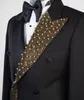 Elegant Mens Suits For Wedding Gold Beading Formal Groom Man Tuxedos Tailore Made Only One Jacket