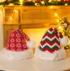ビーニー/スカルキャップクリスマス装飾レッドクリスマスハットソフトぬいぐるみストライプスノーフラックハットサンタクロースコスプレキャップチャイルドアダルトクリスマスパーティーキャップ1024