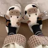 Slippers Groothandel Melk Koe Pluizige Bont Slippers Vrouwen Winter Warm Gesloten Pluche Thuis Slippers Harige Fuzzy Platte Schattige Dieren Slides Schoenen T231024