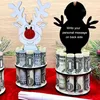 Wooden Christmas Unique Money Holder for Cash Money Gift Holder Ornaments Reindeer Snowman Christmas Tree Desktop Hanging pendant