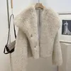 Manteau en fausse fourrure pour femmes, vestes chaudes et élégantes en peluche, pardessus décontracté artificiel, vente en gros, vêtements d'extérieur à la mode