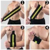 Wrist Support 1 Pair Adjustable Weightlifting Brace Fitness Wristbands Power Training Bar Grip Barbell Strap Custom Logo