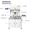 Zonesun Dual-Color Dwirl تعبئة شريط حشو معجون سميك صرف زبدة الفول السوداني معدات التعبئة والتغليف ZS-FM250