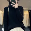 Women's Sweaters Women S Fashionable Slim Fit Half Turtleneck Knitted Sweater Autumn Winter Style Pure Cashmere Pullover Top