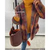 Dameswolmengsels Dames Geruite Wollen Blazers Tweed Winterjas Trenchcoat Elegant Chic Overjas Koreaanse Mode Kleding Pakken Herfst Pluche 231024