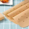 Outils de cuisson 200 feuilles de papier pour friteuse à air, feuille de doublure jetable, tampon domestique absorbant l'huile