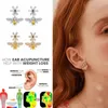 Stud Earrings Delicate Weight Loss For Women Cubic Zirconia Versatile Lymphatic Earring Jewelry Acupressure Slimming