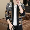Autumn Mens New Plus Size Aop Jacquard Letter Knitted Sweaters Acquard Knitting Custom Jnlarged Detail bees Crew Neck black jacket