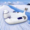 Sledding Inflatable Snow Tube Duty Freeze-Resistant 47'' Snow Sled Outdoor Winter 231023