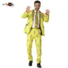 Cosplay Eraspooky Herren-Halloween-Kostüm mit lustigem Muster für Erwachsene, Tiger-Schädel, Clown-Jacke, Hosen, Anzüge, Karneval, Party, Outfitcosplay