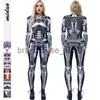 Kostium motywu Halloween kombinezonu Digital Druk Kobiet Dress Dress Rola Ubrania Cosplay JobSuit J231024