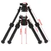 Taktiska tillbehör v8 stativ Taktisk bipod 360 ° roterande konsol All-metal 20 mm Rail Bracket Sniper Telescopic Stative Hunting Mount