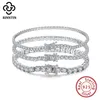 Brazalete Rinntin 925 pulseras de tenis de plata esterlina para mujeres 2 mm m 4 mm pulsera de circonio cúbico joyería al por mayor regalo de fiesta SB94 231023