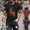 Herren-T-Shirts, groß, groß, für Herren, Sommer, Unabhängigkeitstag, modisch, lässig, bedruckt, kurzärmelig, Shirrs