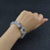 Bracelet à quartz en pierre naturelle de 8mm, cheveux noirs, pierres précieuses, pouvoir de guérison, perles d'énergie, pierre extensible élastique, perles rondes