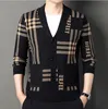 autunno Desinger Moda uomo Cardigan lavorato a maglia Maglioni lavorati a maglia Uomo giacca sportiva Cappotti High Street Casual Versatile Giacca maschile oversize