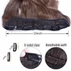 Syntetiska peruker s noilite långt vågigt klipp i håret 4 längder halvhuvud verkligt naturligt hårstycke för kvinnor 231024