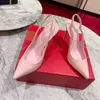 Modedesigner Hochwertige Damen-High-Heels mit rotem Absatz, luxuriöse Sandalen mit Ledersohle, feine Absätze, eingelegtes Rhindiamond, AAA-Hausschuhe, 1–12 cm, Dinner-Party-Schuhe H1087