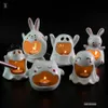 Candle Holders Container Creative Halloween Ceramic Craft Pendant Aromatherapy DIY Ghost Candlestick 231023