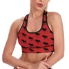 Yoga outfit Deer Print U Neck Sport Bh Funny Animal Push Up Summer Raceback Crop Bras Pilates Padded Top For Lady