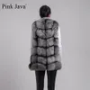 Kvinnors päls faux rosa java 80 kvinnor vinterrock riktig päls väst naturlig gilet modekläder ganuine jacka 231023
