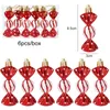 Juldekorationer 6st Red Candy Crutch Lollipop Xmas Tree Hanging Pendant Ornament 2024 Year Gift Home Decoration 231023