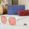 Dropship Premium Fashion Sommer-Sonnenbrille mit Metall-Halbrahmen-Brille für Damen oder Herren mit Geschenkbox