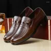 Robe chaussures marque hommes en cuir formel affaires mâle bureau travail plat Oxford respirant fête mariage anniversaire chaussure 2023