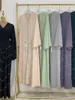 Etnische kleding Chaomeng Eid Mubarak Abaya Dubai Turkije Kaftan Islam moslim voor vrouwen Kimono Ramadan Bescheiden gewaad Femme Caftan Marocain